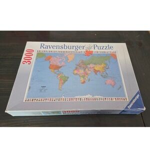 Ravensburger 3000 Piece World Map Jigsaw Puzzle 170159 Political Map Flags